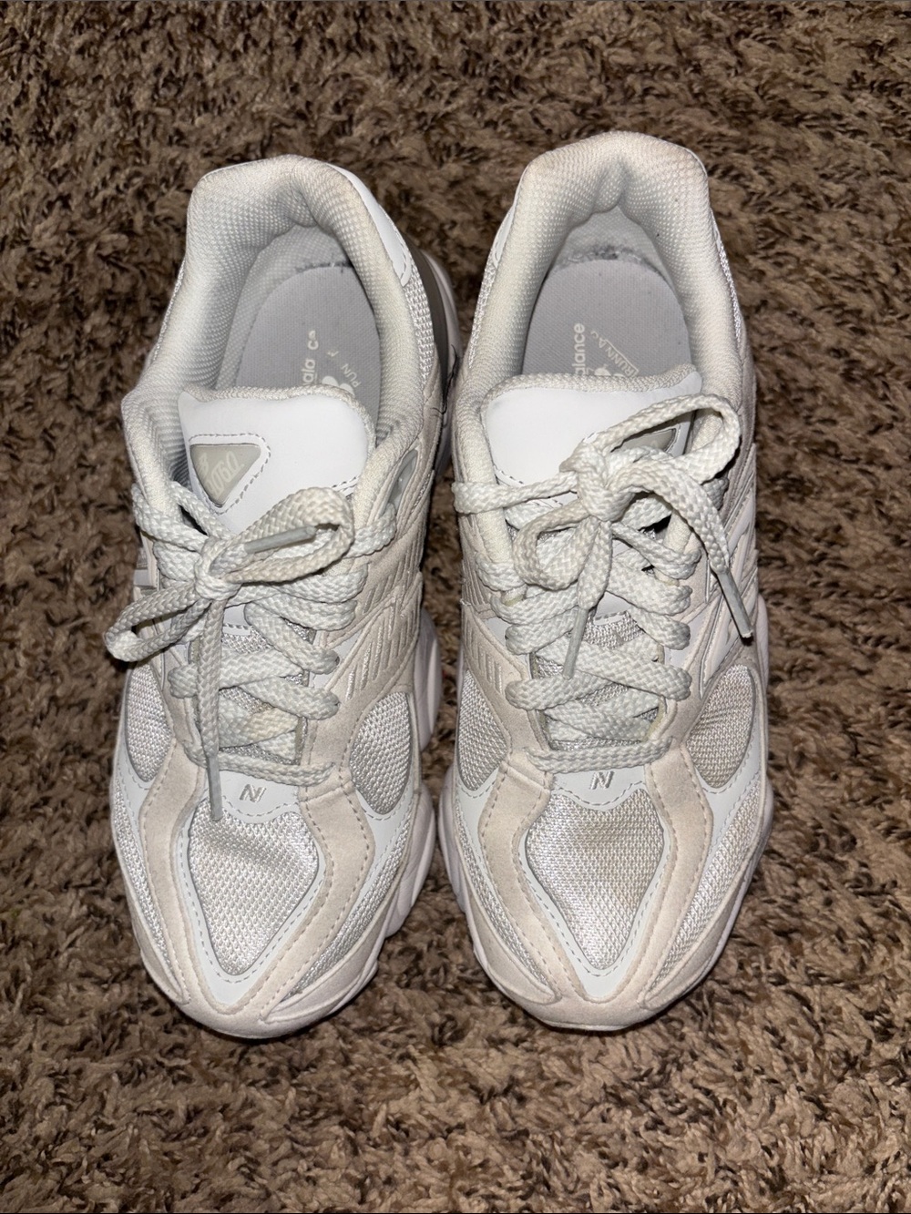 New Balance Women’s White Lace-Up Sneakers